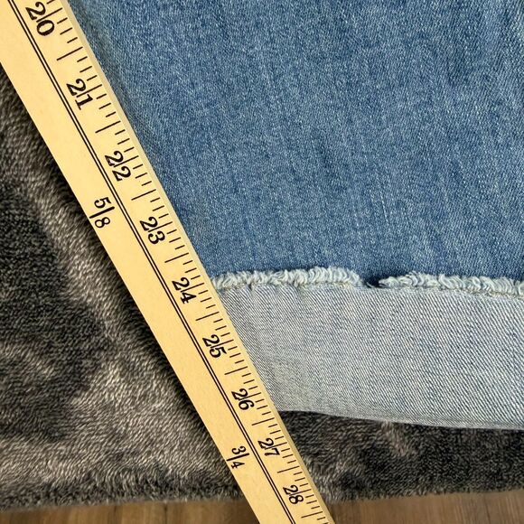 Carve Designs Cuffed Raw Hem Blue Denim Jeans Stretch Women's 4 Organic Cotton - Picture 7 of 13